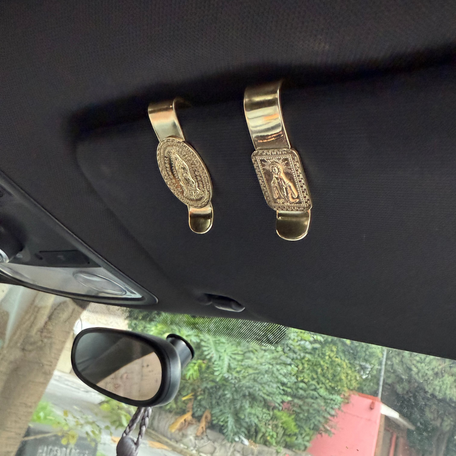 Clip MINI Bendición auto dorado/ 5 pzas