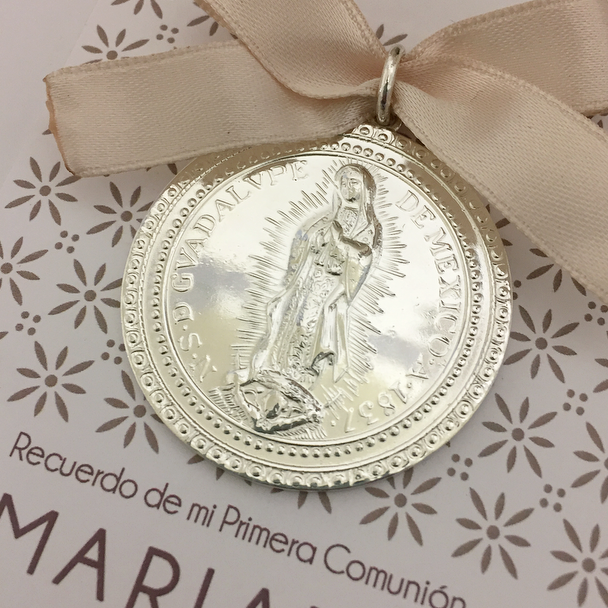 Medallón Especial Virgen de Guadalupe REDONDO Paquete de 10